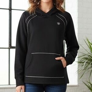 Ariat Womens AriatTEK Cold Series Black Fleece Hoodie 10017698 Medium Equestrian